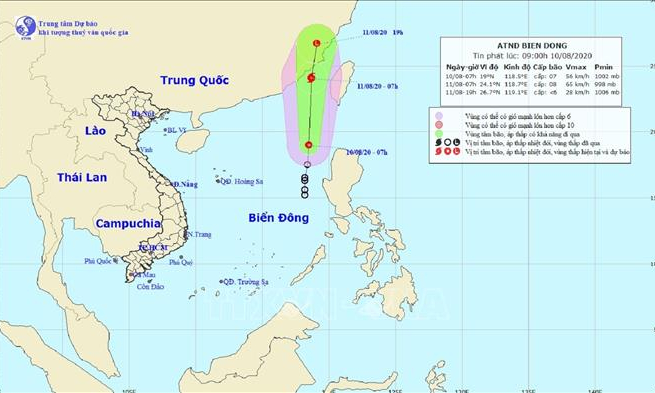 Áp thấp nhiệt đới khả năng mạnh lên thành bão