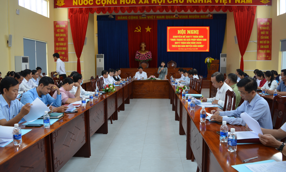 Cần Giuộc: Hội nghị chuyên đề về thực trạng và giải pháp nâng cao BHYT toàn dân năm 2020