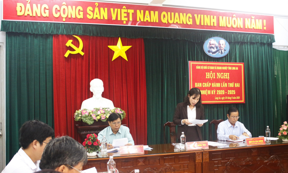 Hội nghị Ban Chấp hành Đảng bộ Khối Cơ quan và Doanh nghiệp tỉnh Long An lần thứ 2