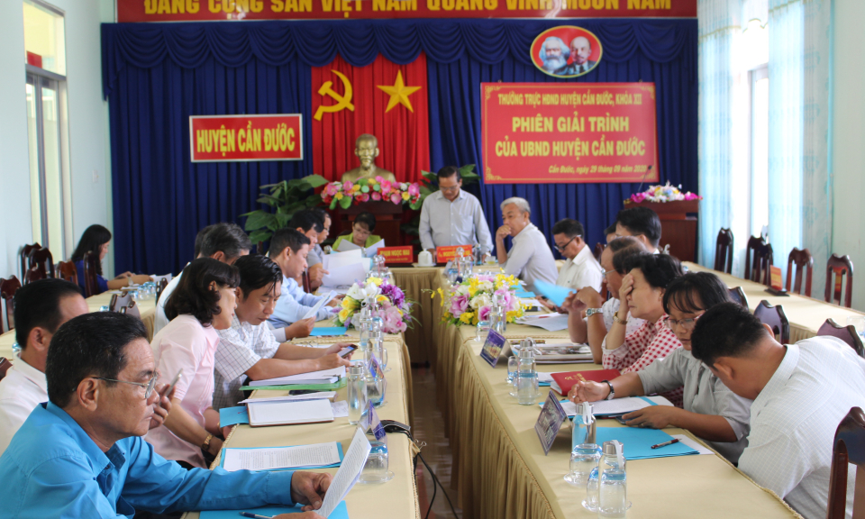 HĐND huyện Cần Đước Khóa XII tổ chức phiên giải trình của UBND huyện