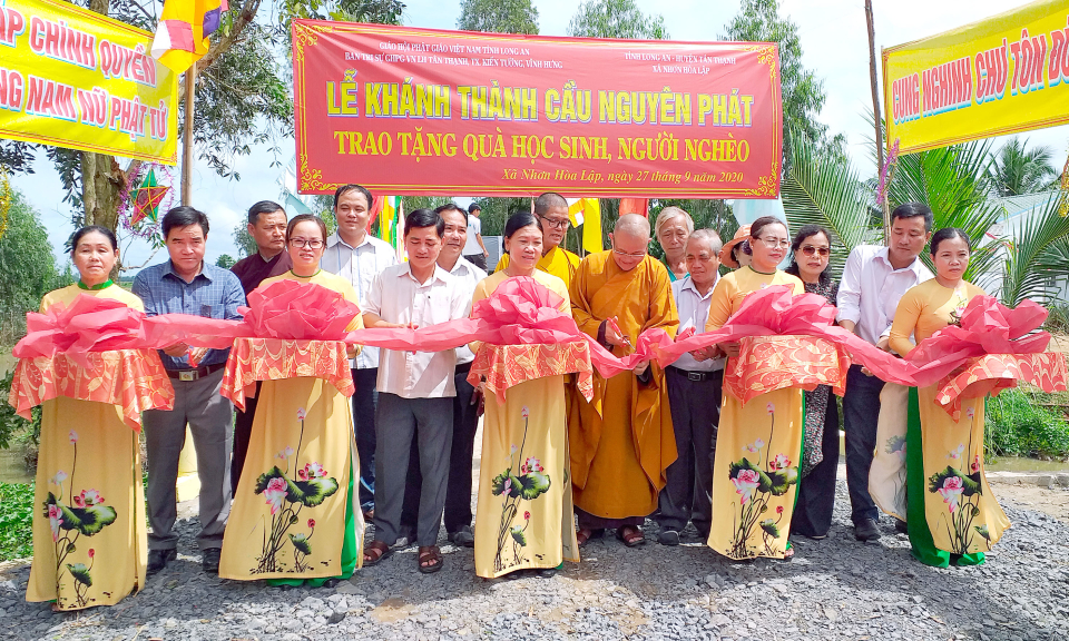 Tân Thạnh: Khánh thành cầu giao thông nông thôn xã Nhơn Hòa Lập