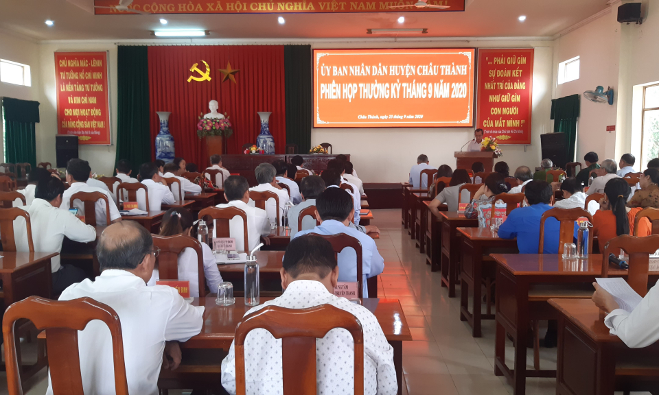 Châu Thành họp đánh giá tình hình kinh tế -xã hội 9 tháng năm 2020