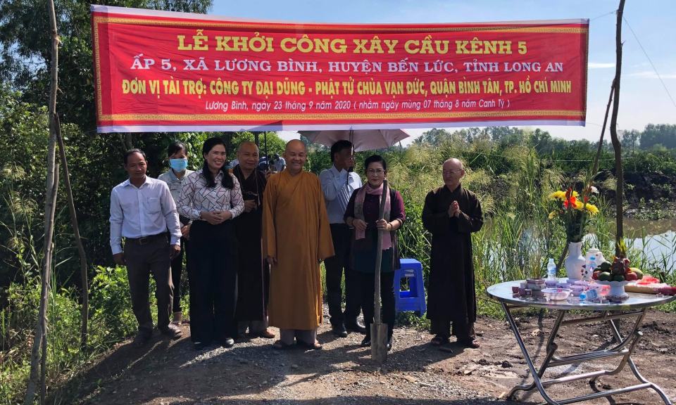 Bến Lức: Khởi công xây dựng 2 cầu giao thông nông thôn