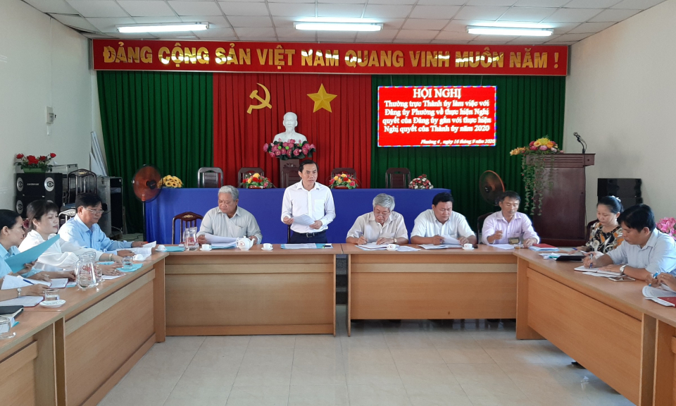 Bí thư thành ủy Tân An kiểm tra, giám sát thực hiện các chỉ tiêu về kinh tế- xã hội