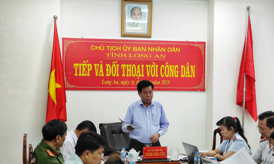 Chủ tịch UBND tỉnh Long An-Trần Văn Cần đối thoại công dân