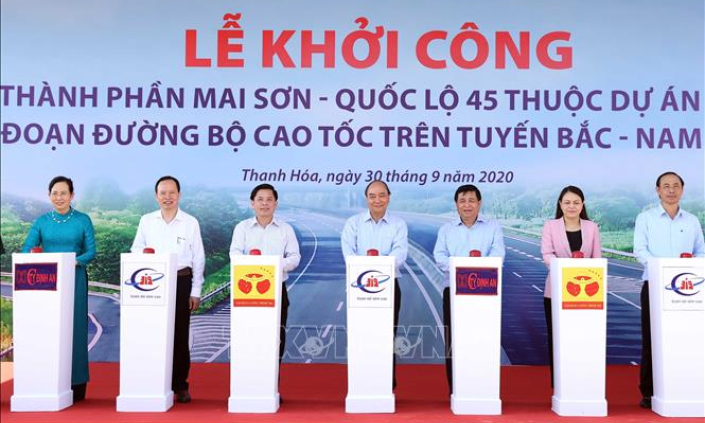 Thủ tướng Nguyễn Xuân Phúc phát lệnh khởi công cao tốc Mai Sơn &#8211; Quốc lộ 45