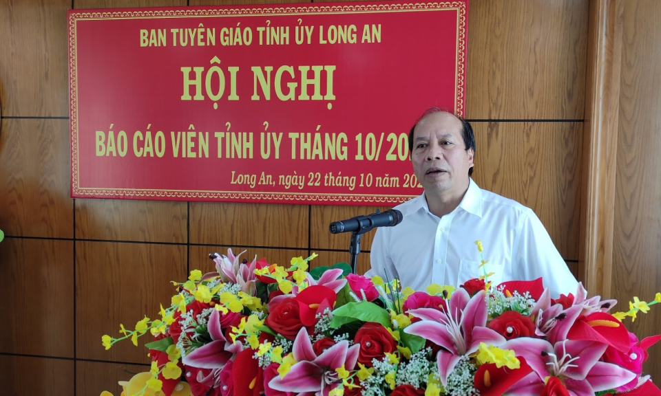 Hội nghị trực tuyến báo cáo viên Tỉnh ủy tháng 10/2020