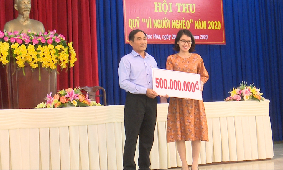 Đức Hòa: Ngày hội thu quỹ “ Vì người nghèo” năm 2020