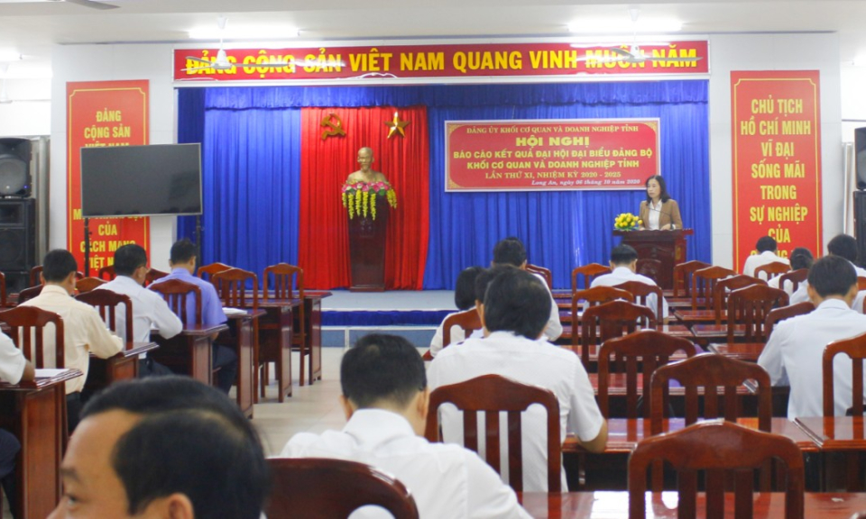 Báo cáo kết quả Đại hội Đại biểu khối Cơ quan và Doanh nghiệp tỉnh Long An