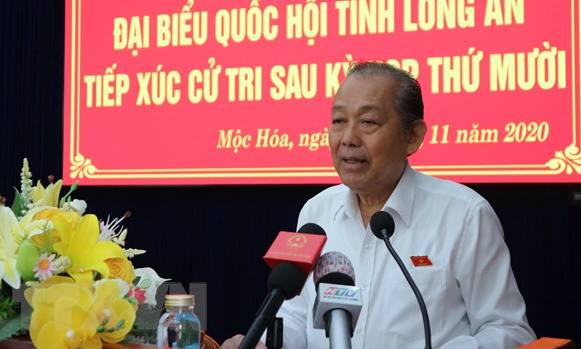 Phó Thủ tướng Trương Hòa Bình tiếp xúc cử tri tại tỉnh Long An