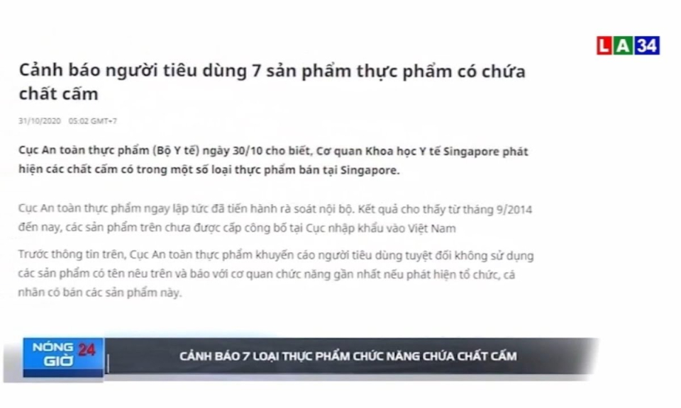 Cảnh báo 7 loại thực phẩm chức năng chứa chất cấm