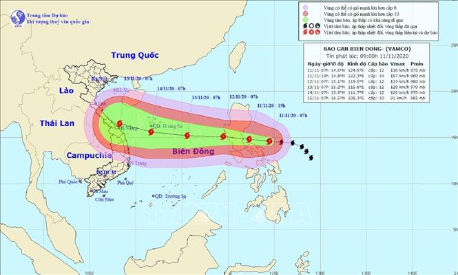 Bão số 13 ảnh hưởng trực tiếp đến Trung Trung Bộ và Nam Trung Bộ