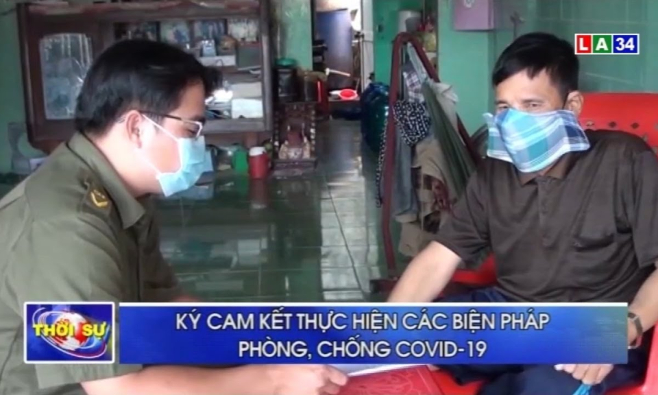 Tân Hưng: Ký cam kết thực hiện các biện pháp phòng, chống dịch Covid-19