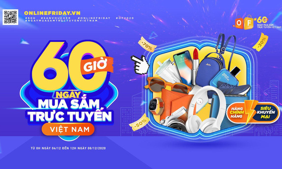 Bắt đầu chương trình &#8217;60 giờ mua sắm trực tuyến Việt Nam&#8217;, hàng ngàn voucher săn hàng giá rẻ