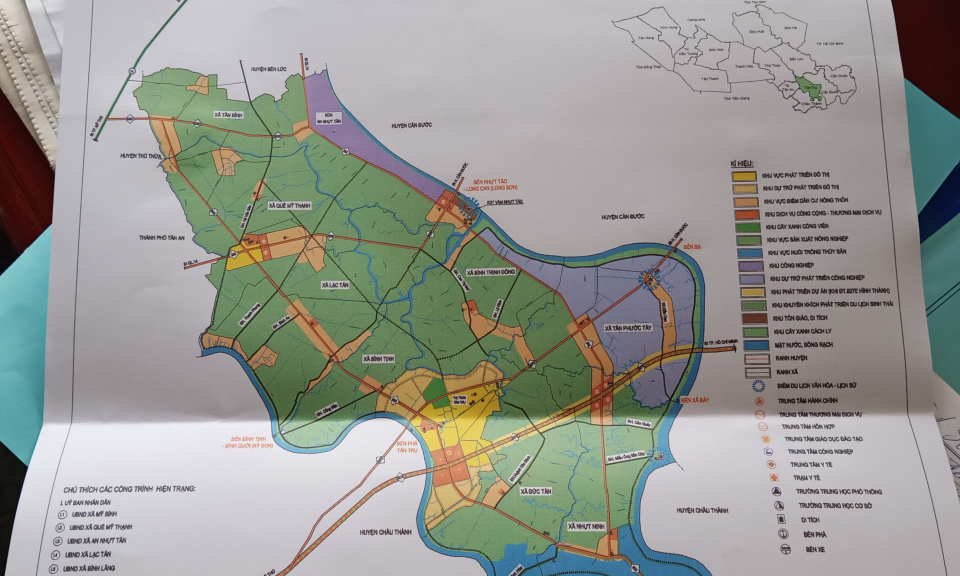 Lấy ý kiến nhân dân về quy hoạch xây dựng vùng huyện Tân Trụ đến năm 2030 tầm nhìn đến năm 2050