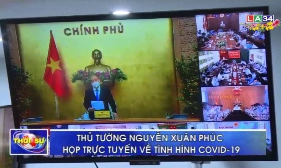 Thủ tướng Nguyễn Xuân Phúc họp trực tuyến về tình hình Covid-19