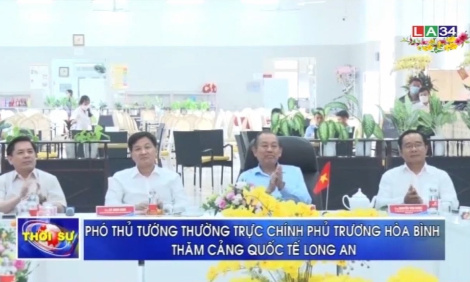 Phó Thủ tướng Thường trực Chính phủ Trương Hòa Bình thăm Cảng quốc tế Long An