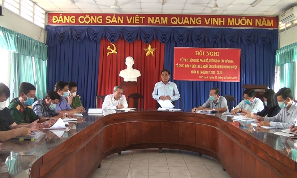 Đức Hòa: Hội nghị giới thiệu người ứng cử đại biểu HĐND huyện khóa XII