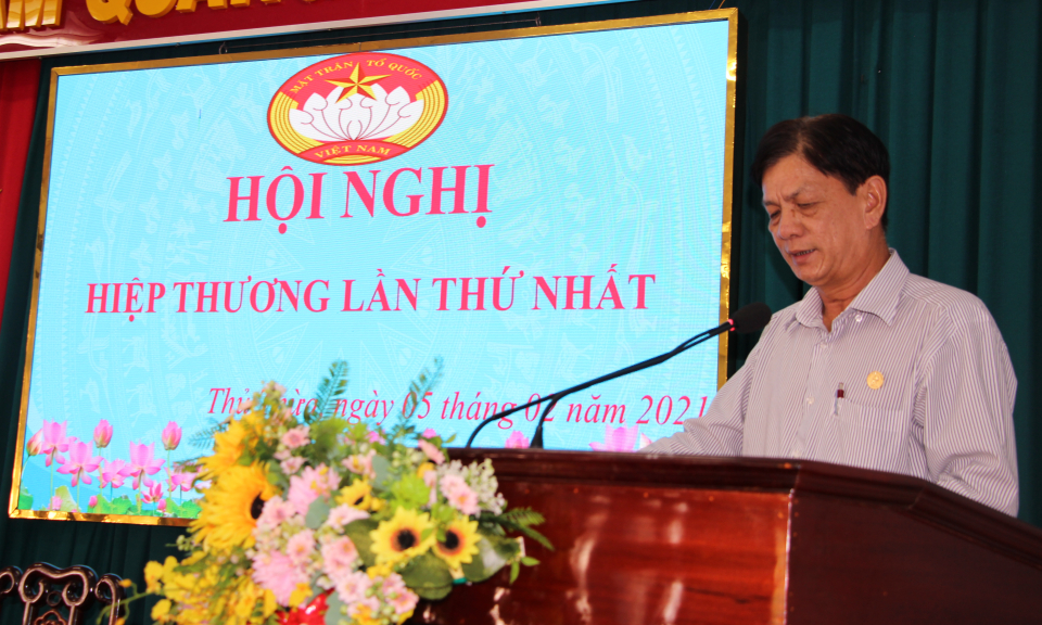 Thủ Thừa: Hội nghị hiệp thương lần thứ nhất giới thiệu ứng cử đại biểu Hội đồng nhân dân huyện, nhiệm kỳ 2021-2026