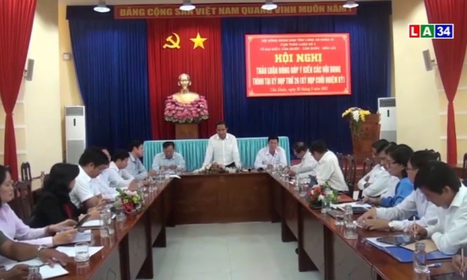 Đại biểu HĐND tỉnh Long An thảo luận đóng góp ý kiến trình tại Kỳ họp lần thứ 26