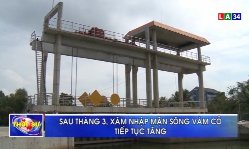 Sau tháng 3/2021, xâm nhập mặn sông Vàm Cỏ tiếp tục tăng