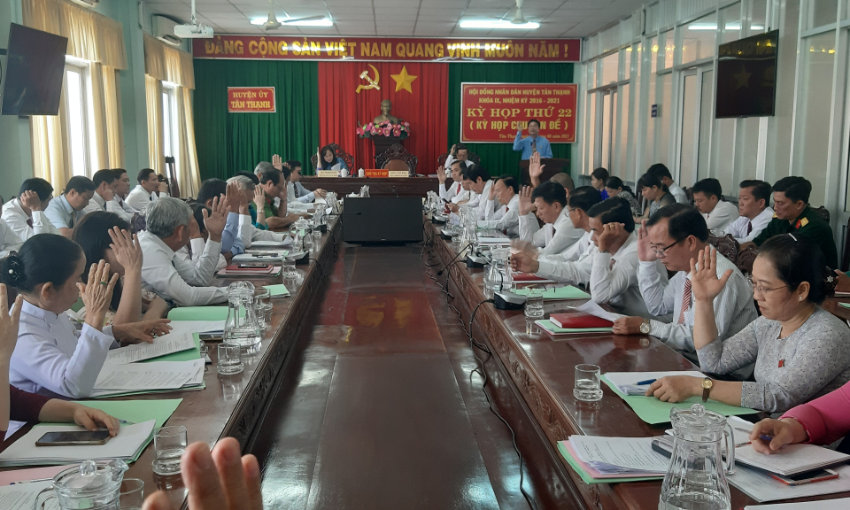 Kỳ họp thứ 22, HĐND huyện Tân Thạnh nhiệm kỳ 2016 &#8211; 2021