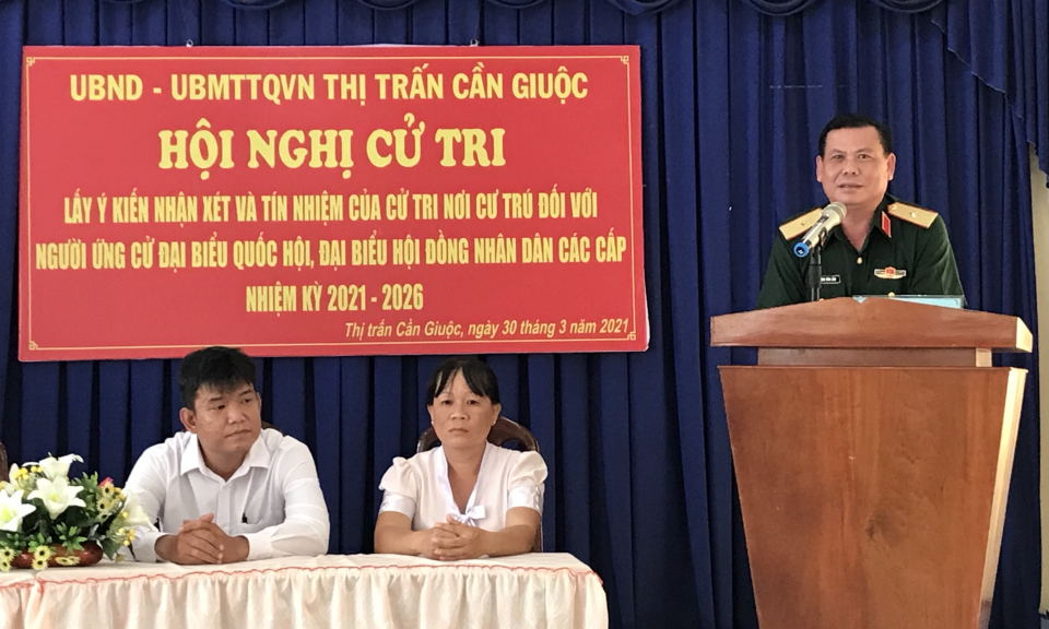 Cần Giuộc: Lấy ý kiến cử tri nơi cư trú đối với người ứng cử Đại biểu quốc hội khóa XV