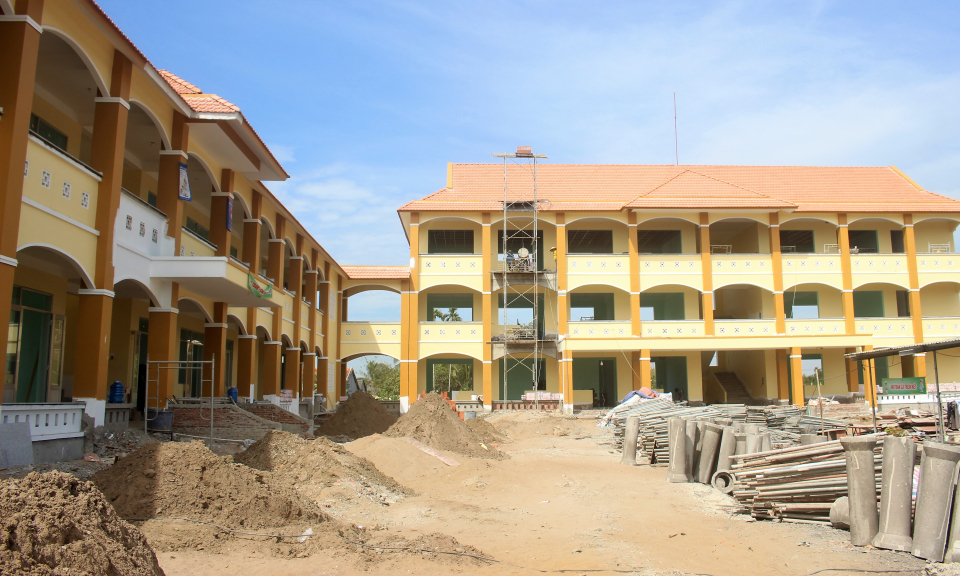 Đầu tư gần 15 tỷ đồng xây mới tiểu học Long Khê huyện Cần Đước