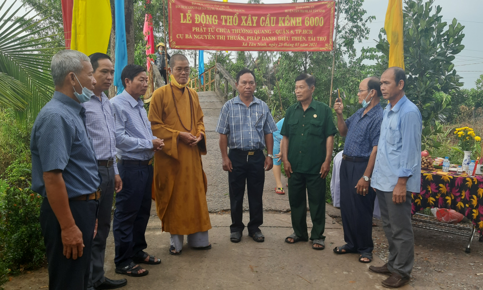 Tân Thạnh: Khởi công cầu kênh 6000 trên địa bàn xã Nhơn Ninh