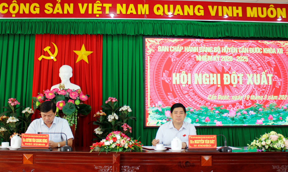 Cần Đước hội nghị Cán bộ chủ chốt, lấy ý kiến bầu chức danh Phó Bí Thư thường trực Huyện ủy