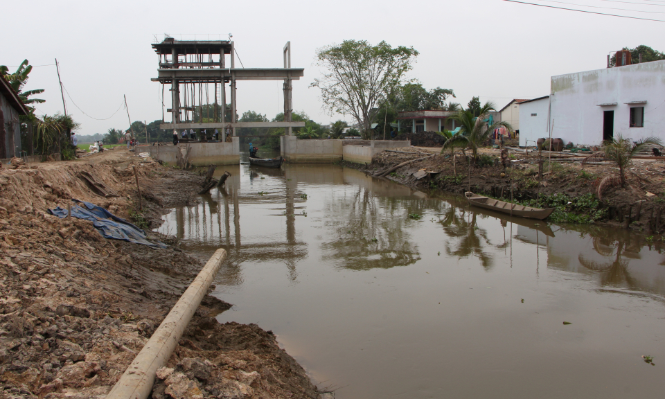 Long An: nguồn nước phục vụ sản xuất dồi dào giữa hạn mặn