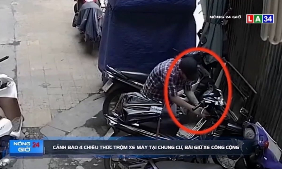 Cảnh báo 4 chiêu thức trộm xe máy tại chung cư, bãi giữ xe công cộng