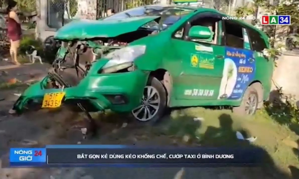 Bắt gọn kẻ dùng kéo khống chế, cướp taxi ở Bình Dương