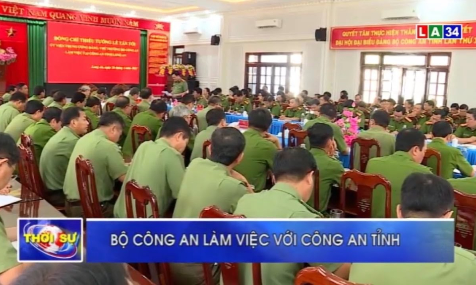 Bộ Công an làm việc với Công an tỉnh Long An