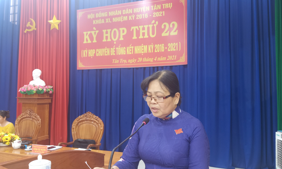 Kỳ họp lần thứ 22 HĐND huyện Tân Trụ