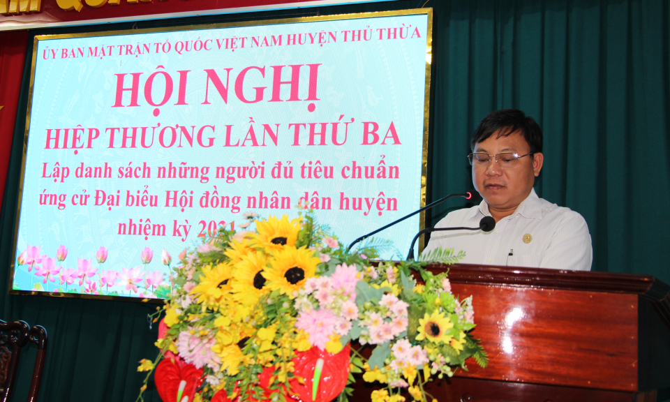 Thủ Thừa: Hội nghị hiệp thương lần 3