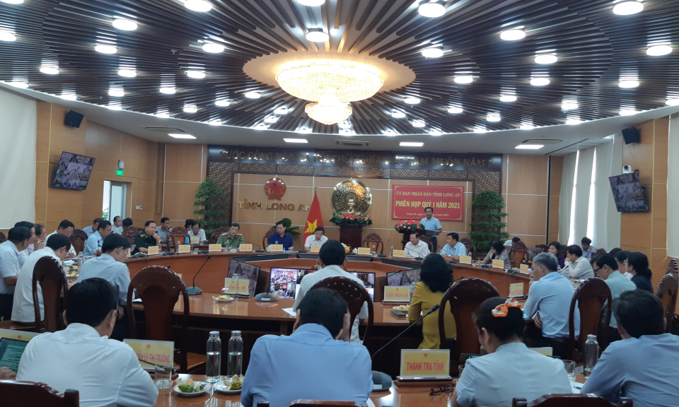 UBND tỉnh Long An họp lệ quí 1 năm 2021