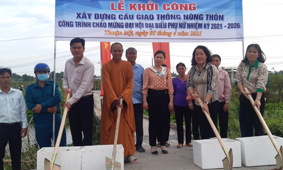 Châu Thành: Khởi công xây dựng cầu nông thôn xã Thuận Mỹ