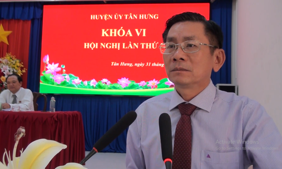 Tân Hưng: Hội nghị Ban chấp hành Huyện ủy lần thứ 5