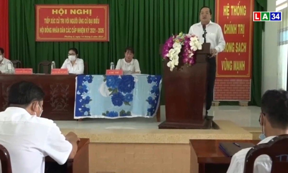 Long An: Ứng cử viên HĐND tỉnh tiếp xúc cử tri Kiến Tường và Thạnh Hóa
