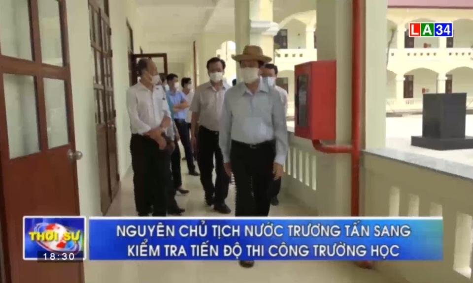 Nguyên Chủ tịch nước &#8211; Trương Tấn Sang kiểm tra tiến độ thi công trường học
