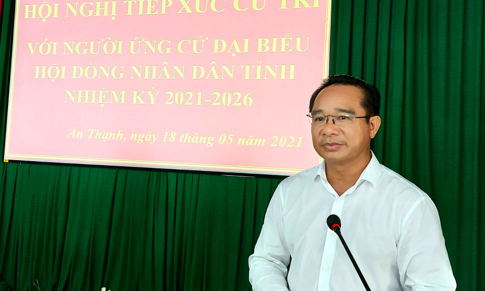 Ứng cử viên đại biểu HĐND tỉnh Long An tiếp xúc cử tri Bến Lức