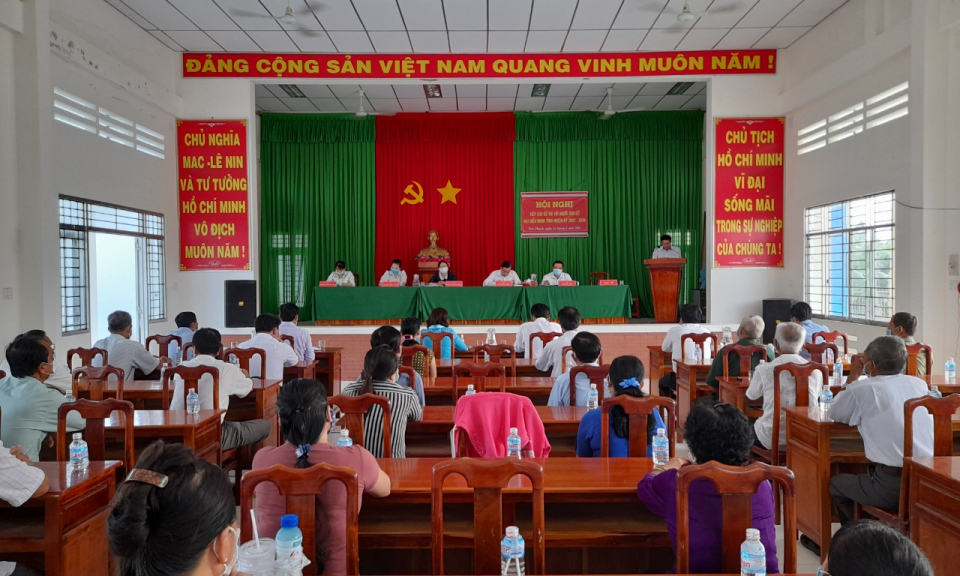Ứng cử viên đại biểu HĐND tỉnh tiếp xúc cử tri, vận động bầu cử tại huyện Tân Thạnh