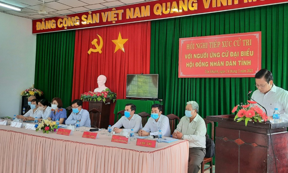 Ứng cử viên đại biểu HĐND tỉnh tiếp xúc cử tri TP Tân An