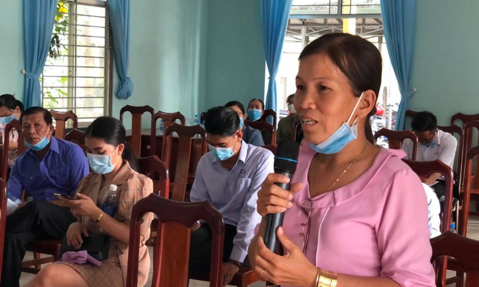 Ứng cử viên đại biểu HĐND huyện Bến Lức khóa XII, nhiệm kỳ 2021-2026 tiếp xúc cử tri