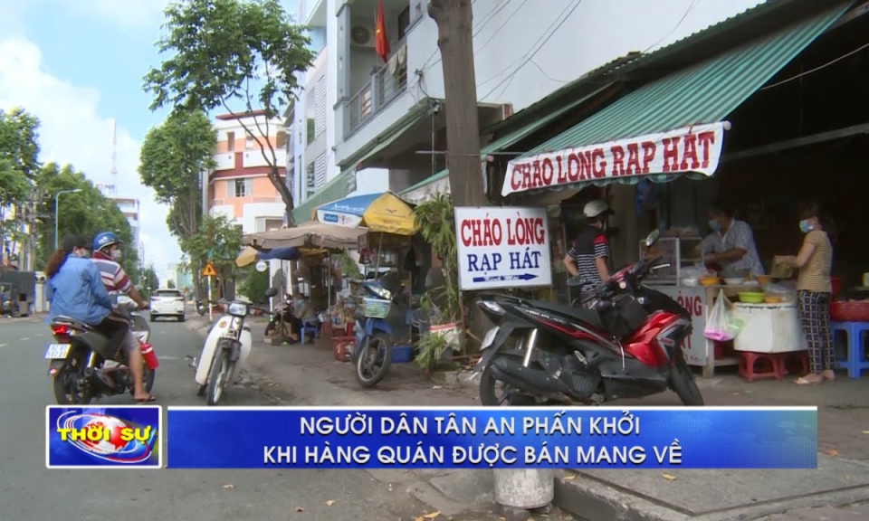 Người dân Tân An phấn khởi khi hàng quán được bán mang về