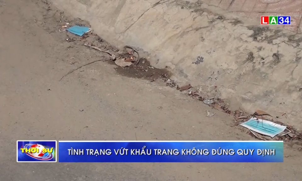 Tình trạng vứt khẩu trang không đúng quy định