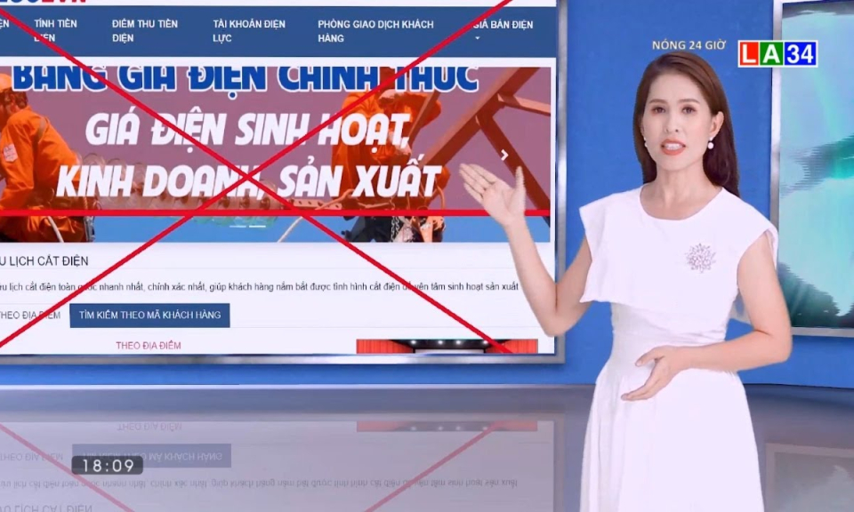 Cảnh giác với website giả mạo EVN thông tin về giá điện, lịch cúp điện