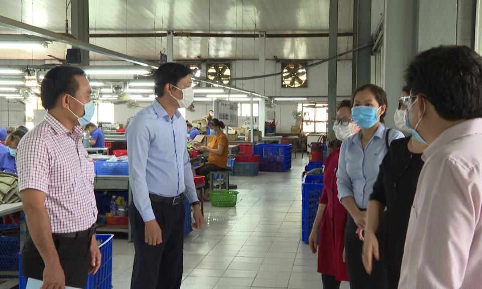 Kiểm tra công tác phòng, chống dịch COVID-19 tại các doanh nghiệp