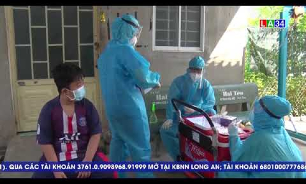 Cần Giuộc: Test nhanh người dân ở khu dân cư có nguy cơ cao nhiễm SARS-CoV-2